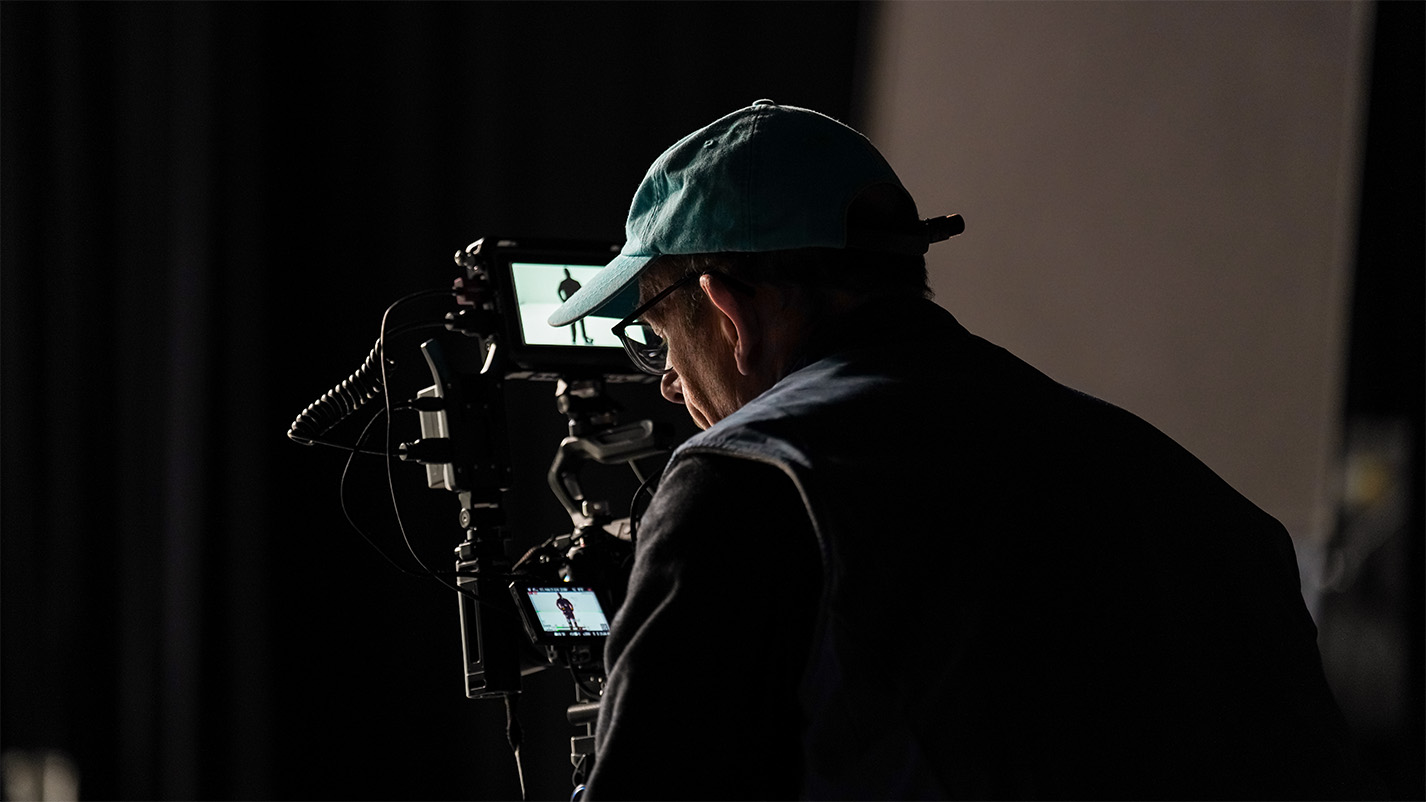 Director Kirshner behind the camera